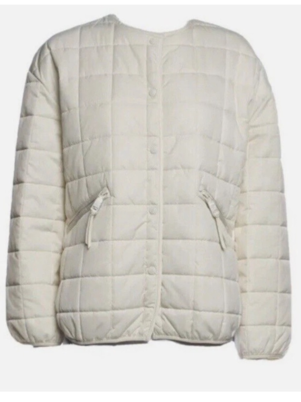 NWT Rebecca Minkoff (Size Small ) Quilted Puffer Jacket Coat Crewneck Cream